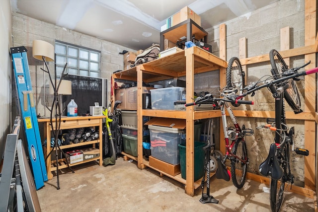 view of storage area