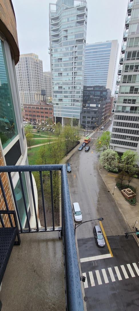 balcony with a city view