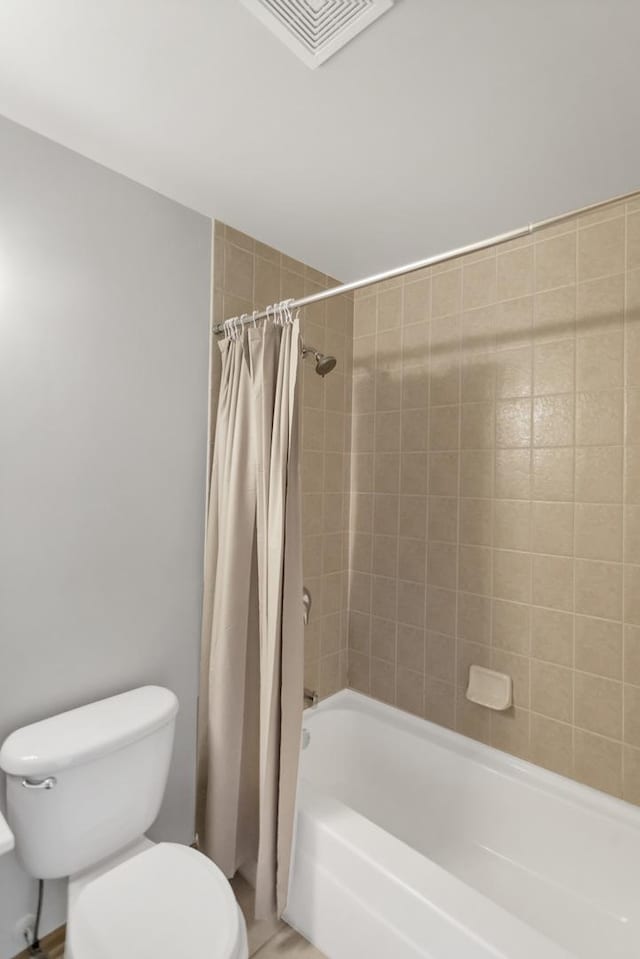 6850 W Winding Trl Unit 406, Oak Forest, IL 60452 - bathroom with toilet and shower / bathtub combination with curtain