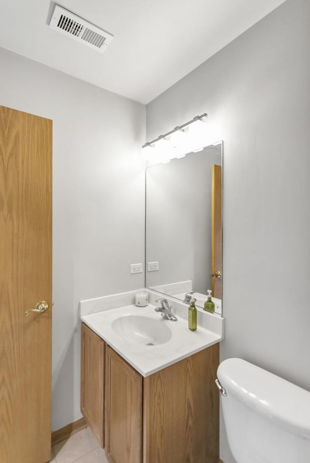 6850 W Winding Trl Unit 406, Oak Forest, IL 60452 - bathroom with vanity, tile patterned flooring, and toilet