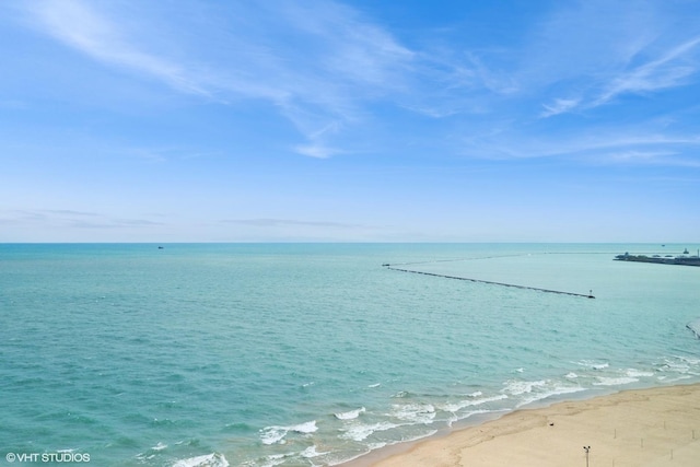 water view featuring local beach