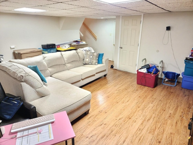 319 Serena Dr, Chicago Heights, IL 60411 - living area with wood finished floors and a drop ceiling