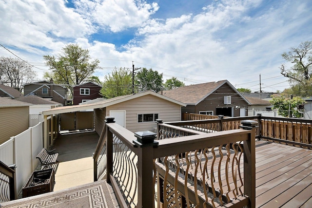 6211 W School St, Chicago, IL 60634 - wooden deck with a fenced backyard
