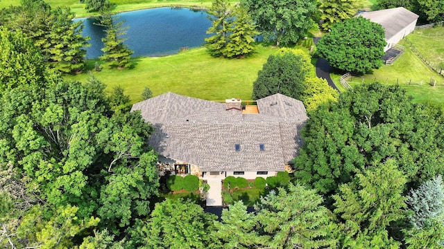 8311 Haligus Rd, Huntley, IL 60142 - view from above of property with a large body of water