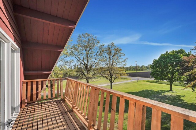 2958 N 1100 E Rd, Clifton, IL 60927 - wooden deck with a lawn
