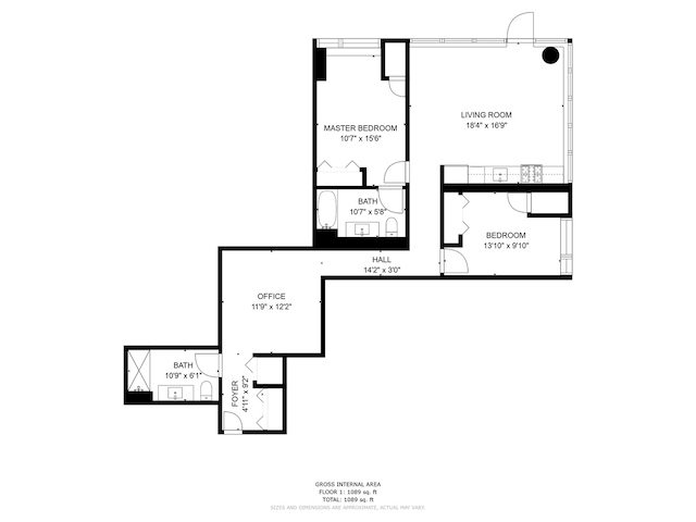 1345 S Wabash Ave Unit 710, Chicago, IL 60605 - home floor plan