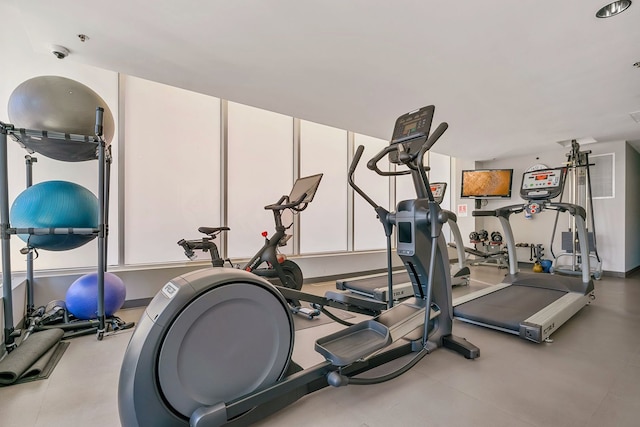 view of exercise room