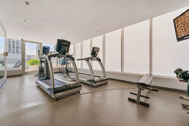 view of workout area