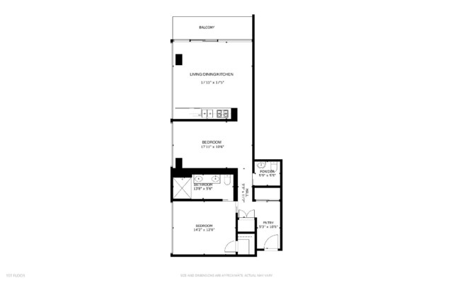 550 N Saint Clair St Unit 1904, Chicago, IL 60611 - floor plan / room layout