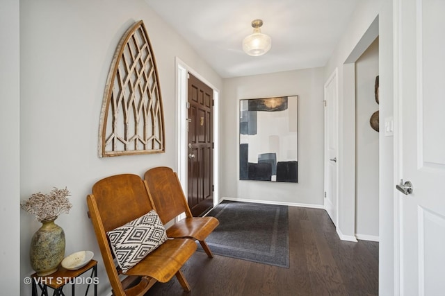 921 Harlem Ave Unit 1, Glenview, IL 60025 - foyer entrance with dark wood-style flooring and baseboards