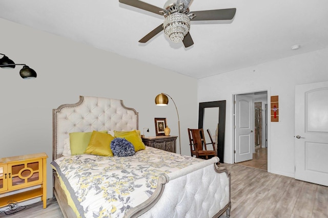 6359 Doral Dr, Gurnee, IL 60031 - bedroom featuring light wood-style floors and a ceiling fan