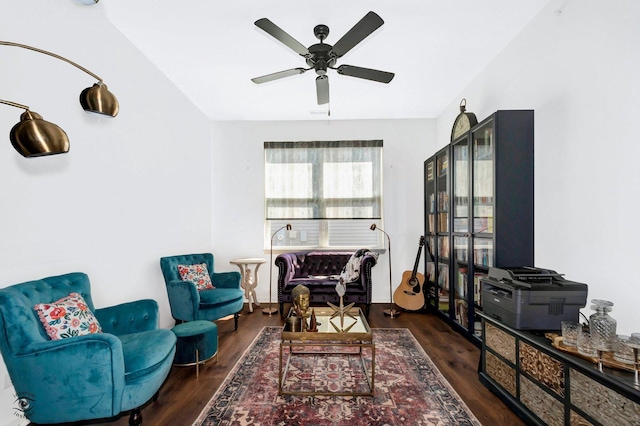 6359 Doral Dr, Gurnee, IL 60031 - living area featuring wood finished floors and ceiling fan
