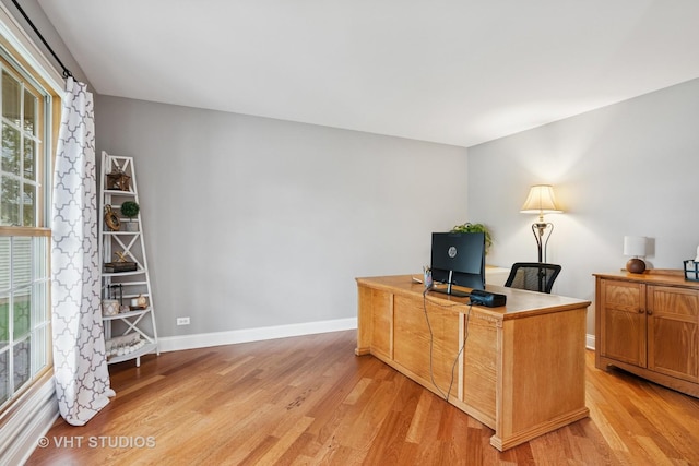 384 Edgewater Ct, Sugar Grove, IL 60554 - office area with light wood-type flooring and baseboards