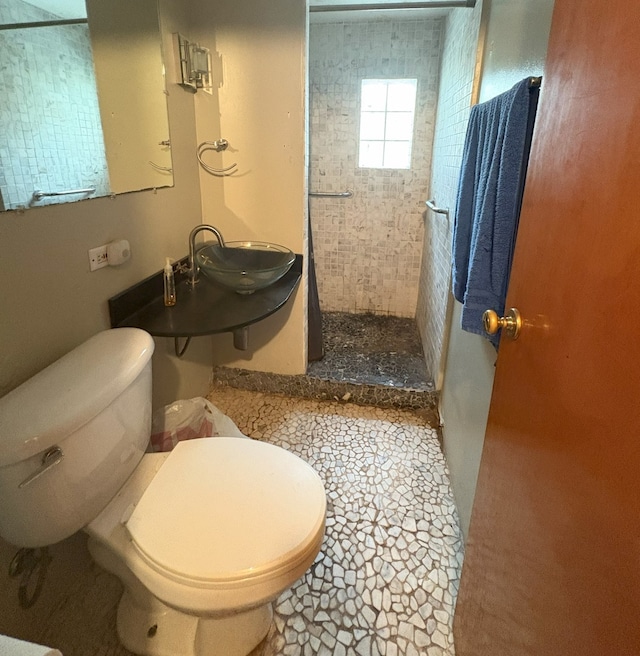 3410 Calwagner St, Franklin Park, IL 60131 - bathroom featuring toilet and a tile shower