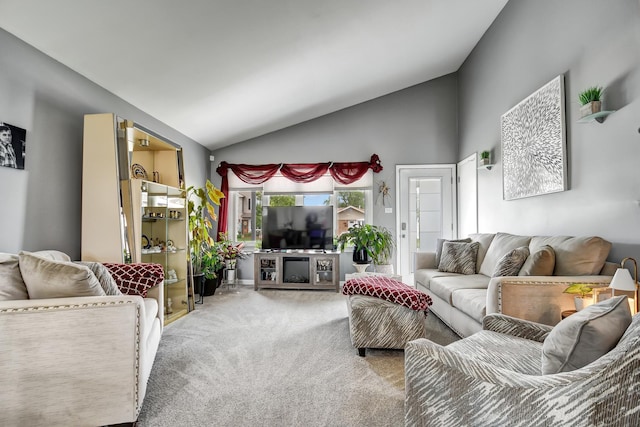 12613 S Keeler Ave, Alsip, IL 60803 - living area with carpet flooring and high vaulted ceiling