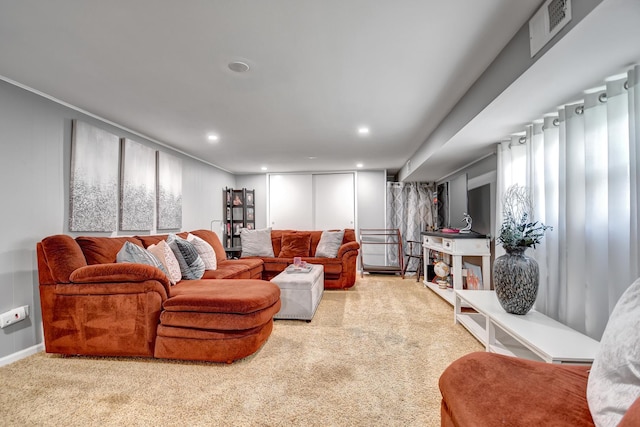 12613 S Keeler Ave, Alsip, IL 60803 - living room featuring carpet flooring and recessed lighting