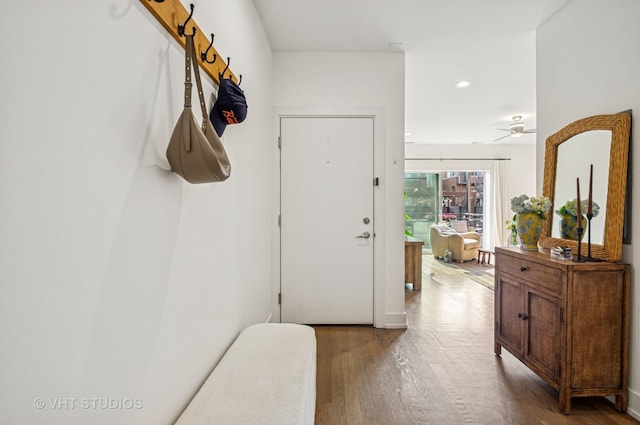 2743 N Ashland Ave Unit 2S, Chicago, IL 60614 - hall featuring recessed lighting and wood finished floors