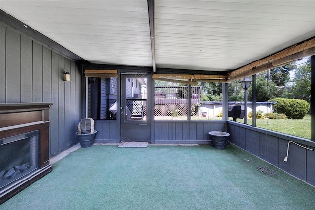 1264 N Kennedy Dr, Streamwood, IL 60107 - sunroom featuring a fireplace