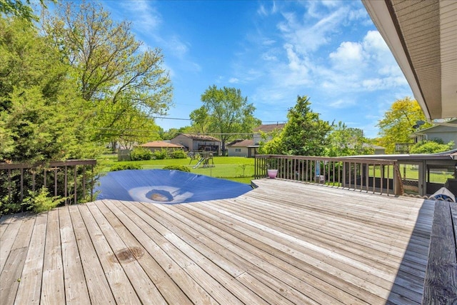1264 N Kennedy Dr, Streamwood, IL 60107 - wooden deck featuring a yard