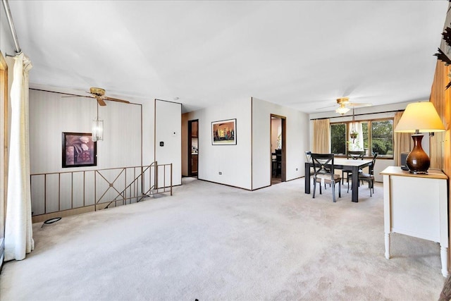 1264 N Kennedy Dr, Streamwood, IL 60107 - living area with a ceiling fan and carpet