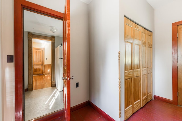 706 Washington Ave, Dixon, IL 61021 - corridor featuring baseboards and wood finished floors