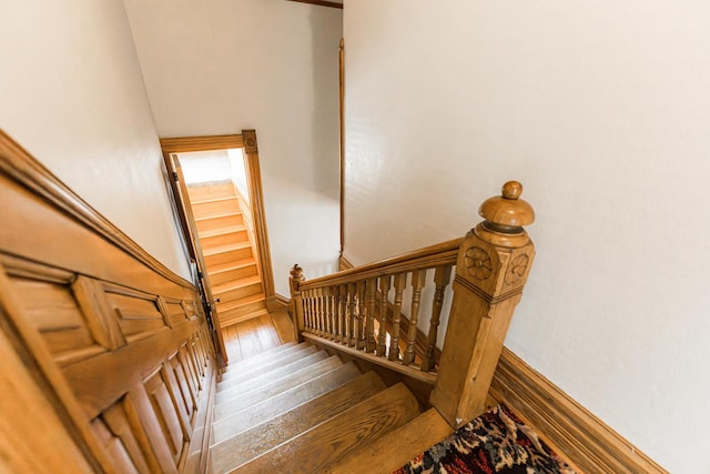706 Washington Ave, Dixon, IL 61021 - stairway with wood finished floors