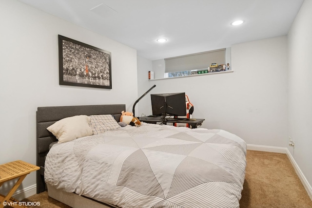 122 Ravine Ln, Barrington, IL 60010 - carpeted bedroom with baseboards and recessed lighting