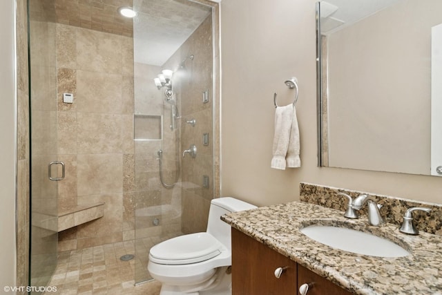122 Ravine Ln, Barrington, IL 60010 - full bath featuring a shower stall, toilet, and vanity
