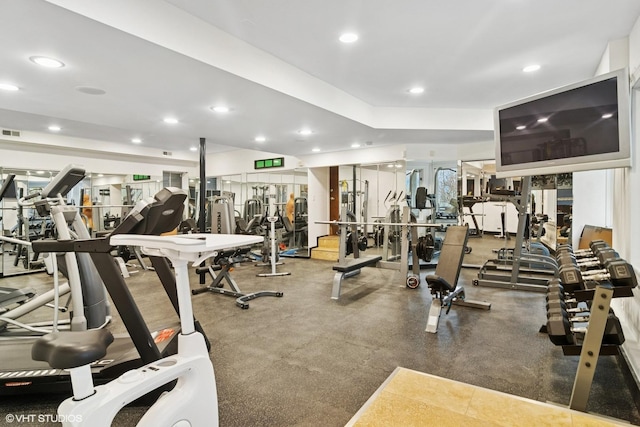 122 Ravine Ln, Barrington, IL 60010 - gym with recessed lighting
