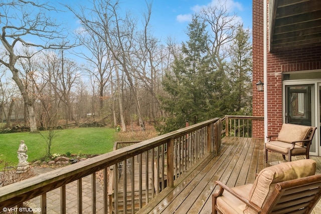 122 Ravine Ln, Barrington, IL 60010 - wooden deck with a yard