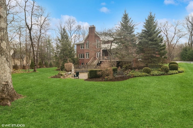 122 Ravine Ln, Barrington, IL 60010 - view of grassy yard with stairway