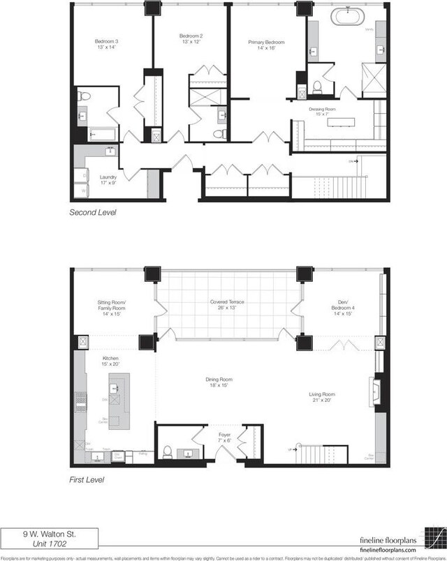 9 W Walton St Unit 1702, Chicago, IL 60610 - home floor plan