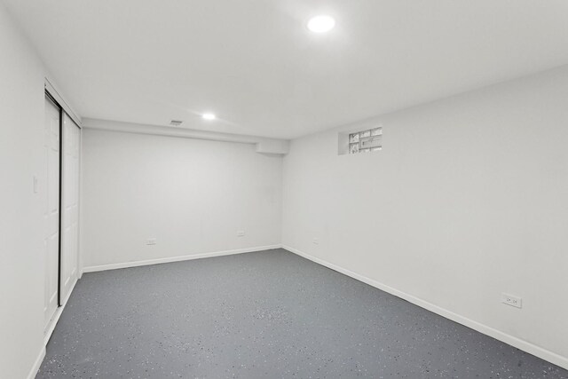 6956 Seward St, Niles, IL 60714 - finished basement with recessed lighting and baseboards
