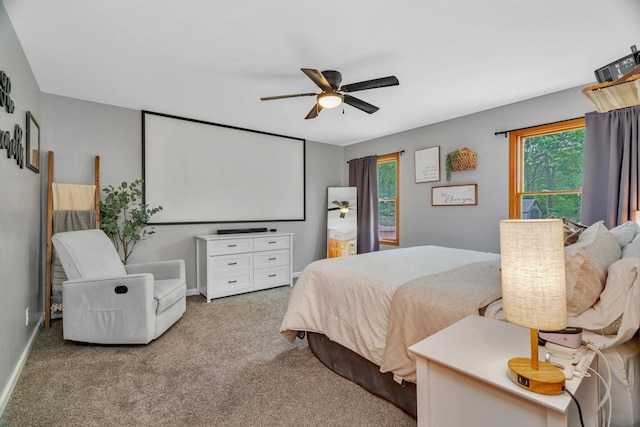 817 W 3rd St, Braidwood, IL 60408 - carpeted bedroom featuring a ceiling fan and baseboards