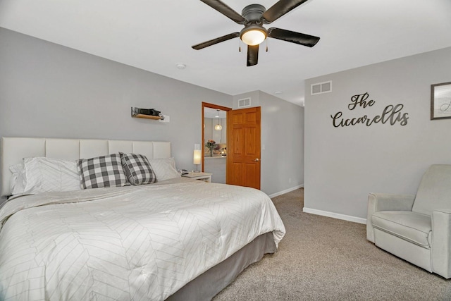 817 W 3rd St, Braidwood, IL 60408 - bedroom featuring carpet, baseboards, and a ceiling fan