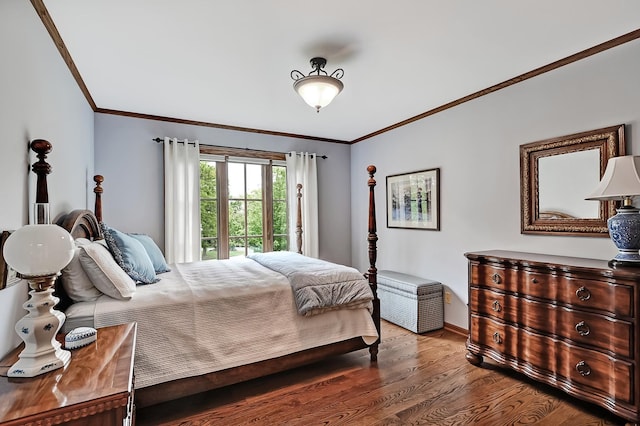 2 Hampton Ct, Burr Ridge, IL 60527 - bedroom featuring crown molding, wood finished floors, and baseboards