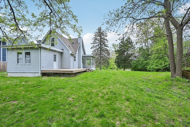 28549 W High Rd, Ingleside, IL 60041 - view of green lawn with a deck