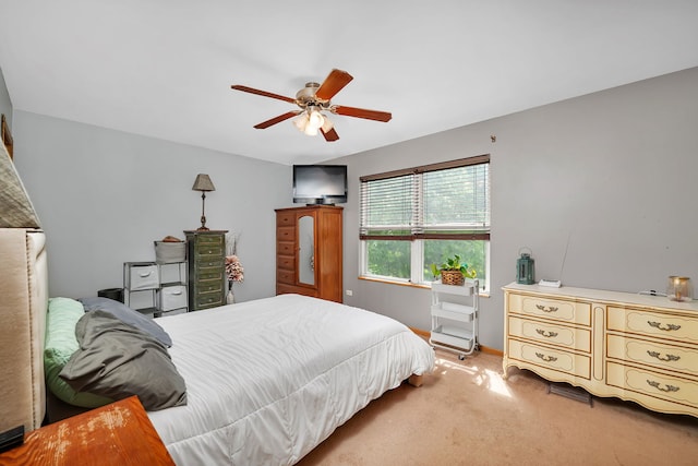 1604 Heritage Pointe Ct, Plainfield, IL 60586 - bedroom with light carpet, ceiling fan, and baseboards