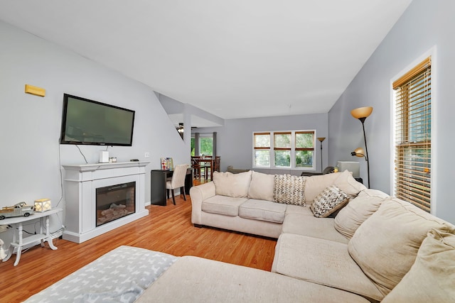 1604 Heritage Pointe Ct, Plainfield, IL 60586 - living area featuring wood finished floors and a glass covered fireplace