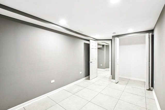 1806 S Trumbull Ave, Chicago, IL 60623 - unfurnished bedroom with recessed lighting, baseboards, and light tile patterned flooring