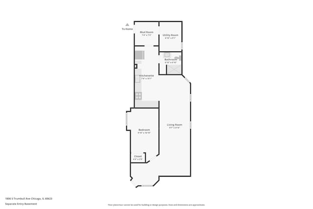 1806 S Trumbull Ave, Chicago, IL 60623 - room layout