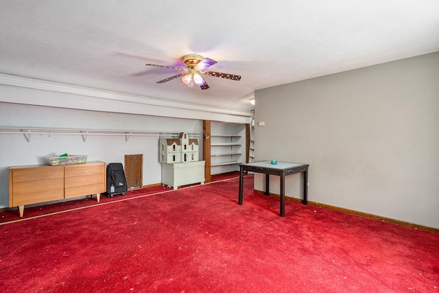 22614 S Joseph Ave, Channahon, IL 60410 - misc room featuring carpet floors and a ceiling fan