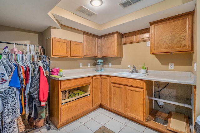 22614 S Joseph Ave, Channahon, IL 60410 - kitchen featuring light tile patterned floors and light countertops