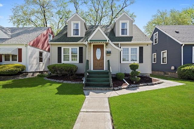 17819 Walter St, Lansing, IL 60438 - view of front of home featuring a front lawn and a shingled roof