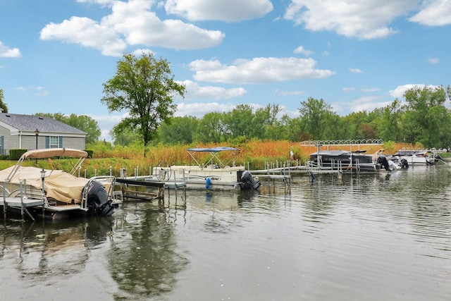 8421 Canary Grass Ln Unit 8421, Fox Lake, IL 60020 - dock with a water view and boat lift