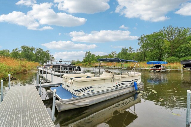 8421 Canary Grass Ln Unit 8421, Fox Lake, IL 60020 - dock area with a water view