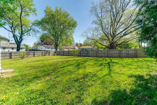 view of yard with a residential view