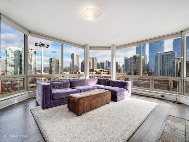 720 W Randolph St Unit 907, Chicago, IL 60661 - sunroom / solarium with a view of skyline