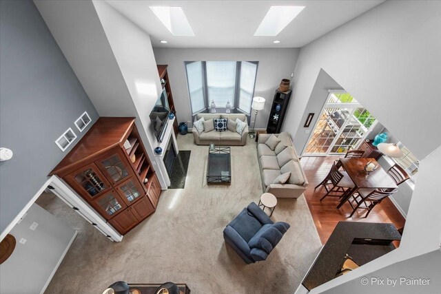 3879 Seigle Dr, Elgin, IL 60124 - living room featuring a skylight and baseboards