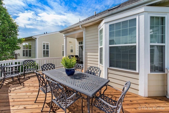 3879 Seigle Dr, Elgin, IL 60124 - wooden terrace with outdoor dining space
